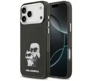 Karl Lagerfeld IML Aquarelle Karl & Choupette & Logo MagSafe do iPhone 17 Pro Czarny