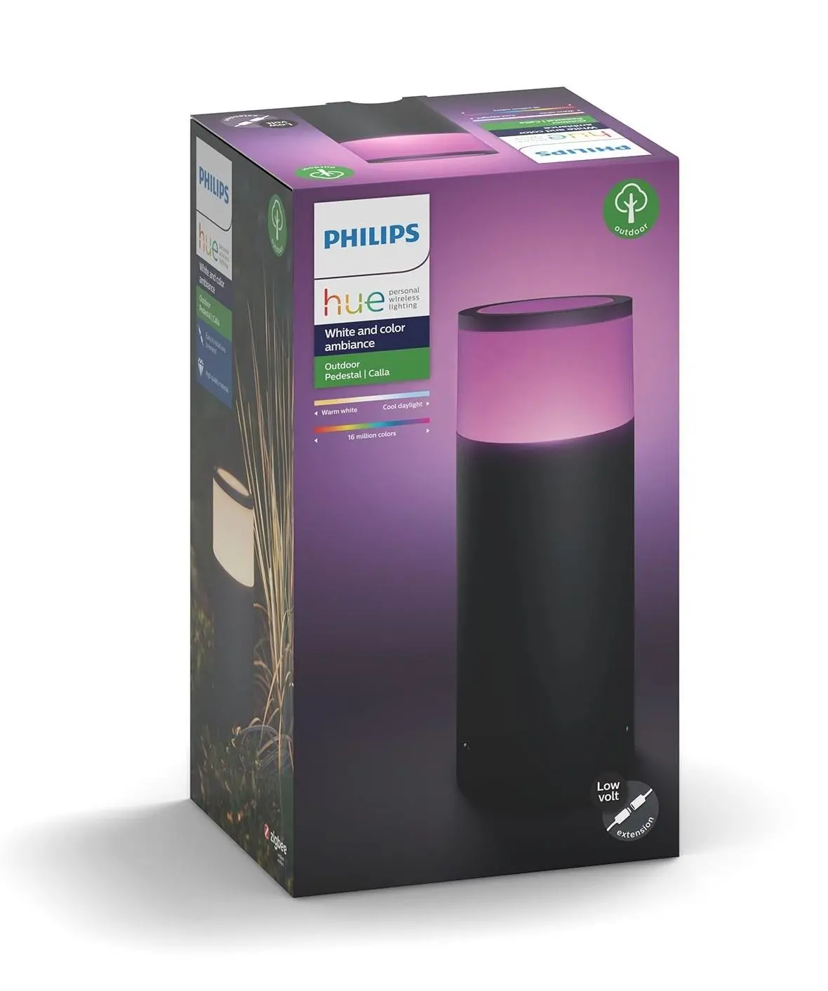 Philips Calla Hue Pedestal Black 17420/30/P7