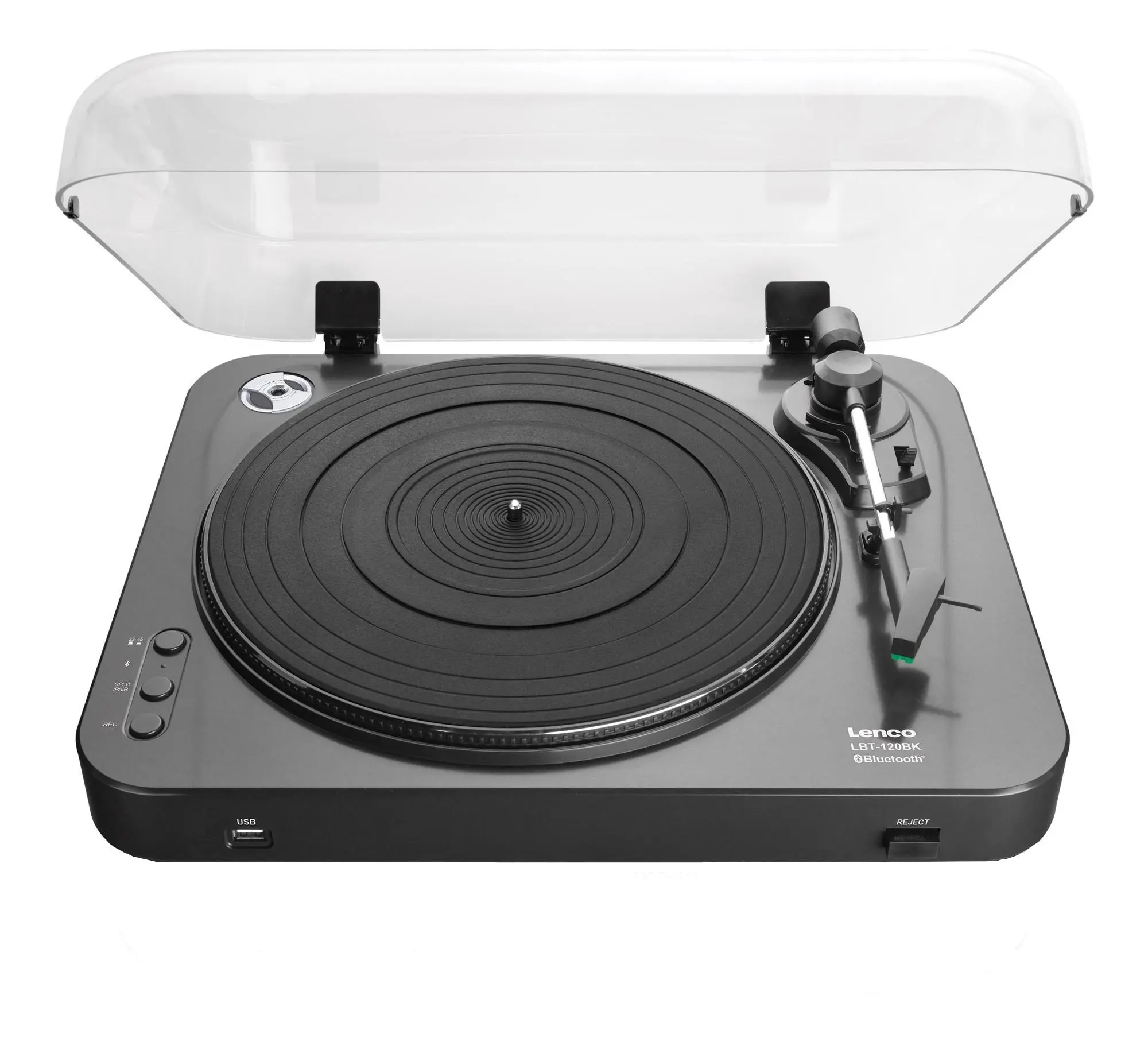 Lenco LBT-120BK Półautomatyczny Napęd bezpośredni Przedwzmacniacz Bluetooth Czarny