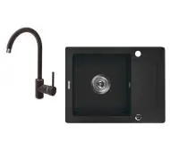 Deante Zorba ZQZA211A Grafitowy + bateria stojąca Grafitowy