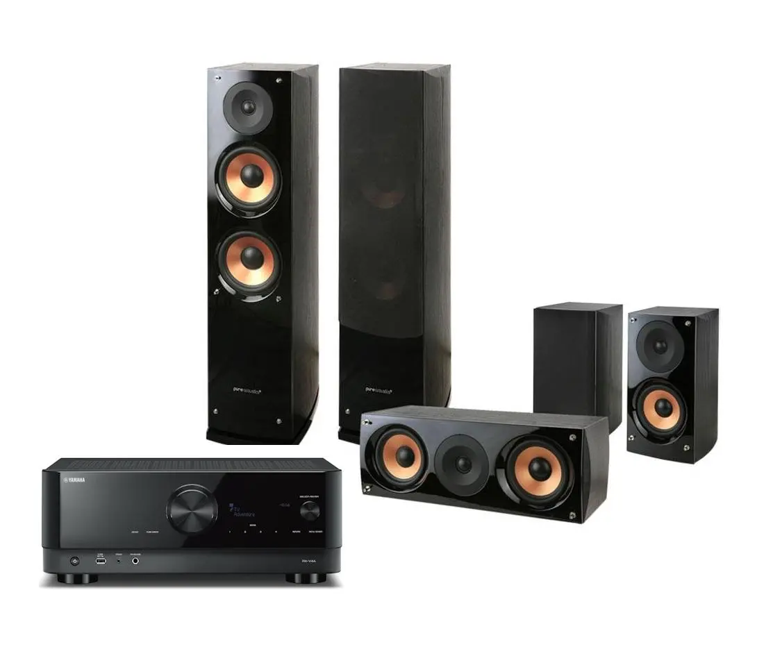 Yamaha MusicCast RX-V4A Czarny, Pure Acoustics NOVA 6 Czarny miniaturka