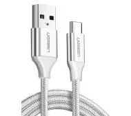 UGREEN Niklowany USB-C QC3,0 2m Biały