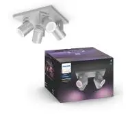 Philips Hue White and Colour Ambiance Argenta Quadruple Srebrny
