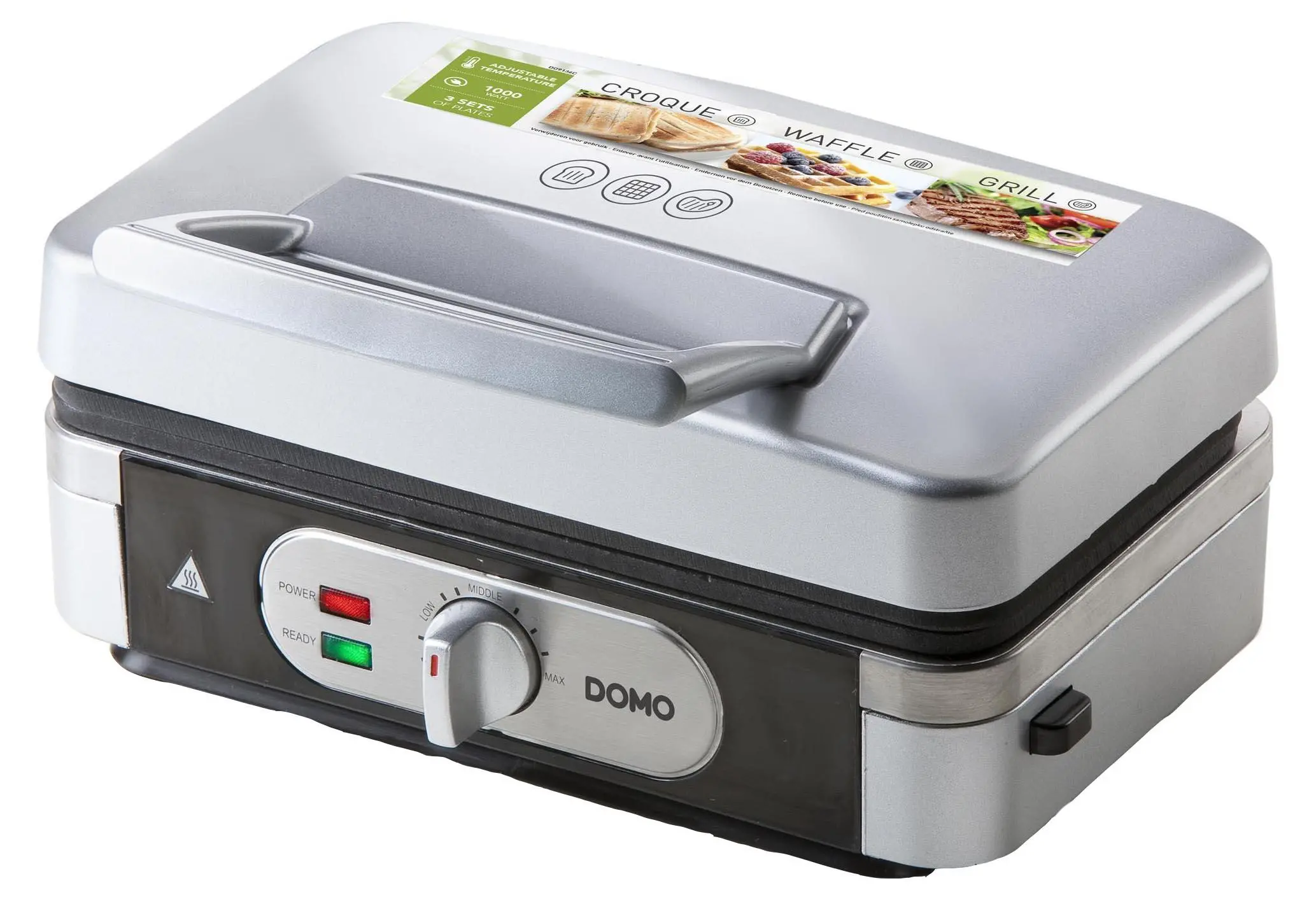 Domo DO9136C 3w1 Gofry Panini Muszle 1000W