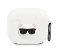 Karl Lagerfeld KLACA3SILCHWH Silicone Choupette AirPods 3 Cover Biały