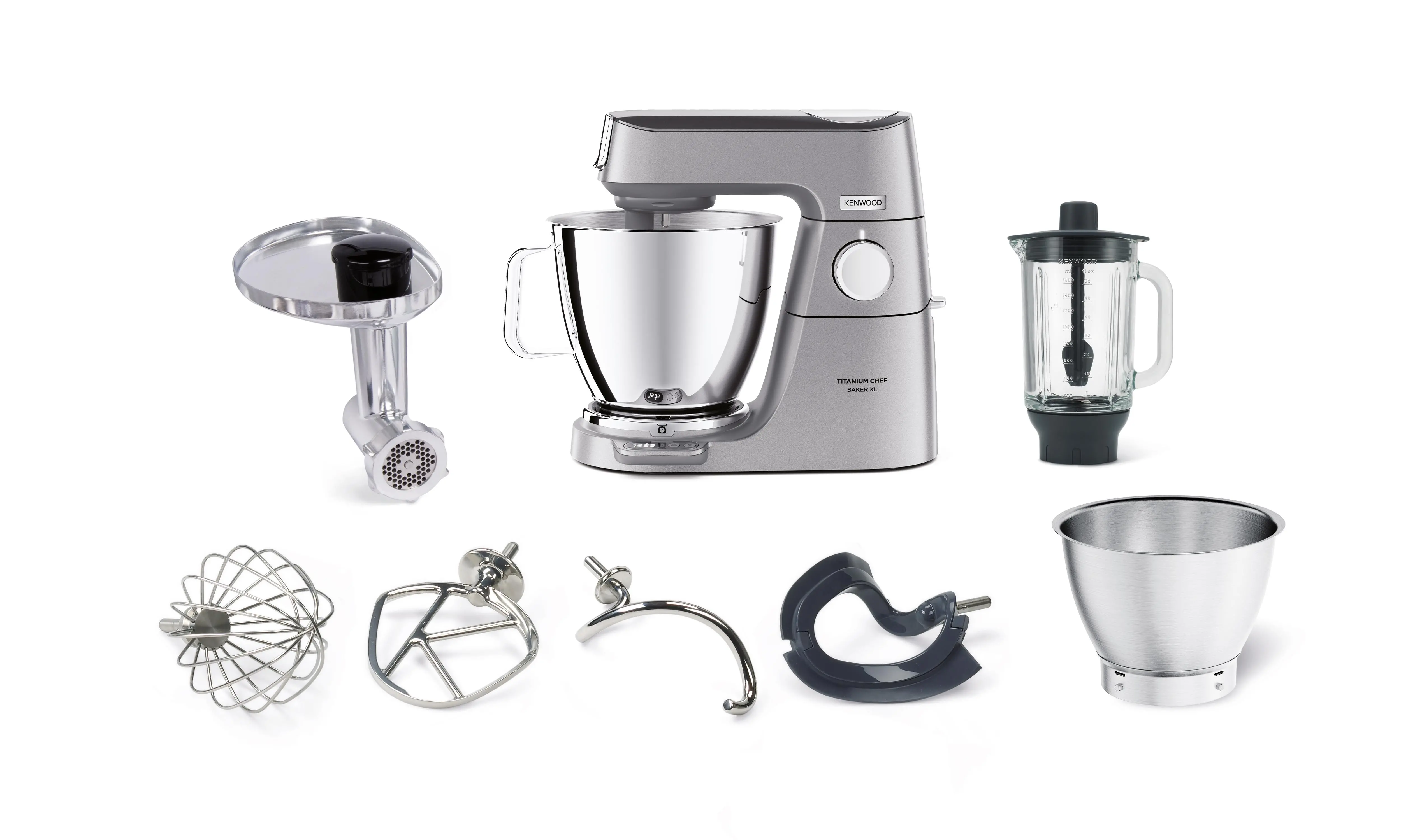 Kenwood KVL85.224SI Z wbudowaną wagą Cyfrowo sterowanym silnikiem Z dwiema misami