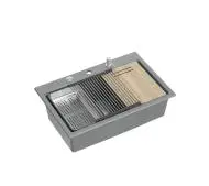 Quadron HQM7650U5_BS Marc Workstatio Granitowy Srebrny kamienny/Stalowy