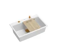 Quadron HQM7650U1_PVDC1 Marc Workstatio Granitowy Biały/Miedziany