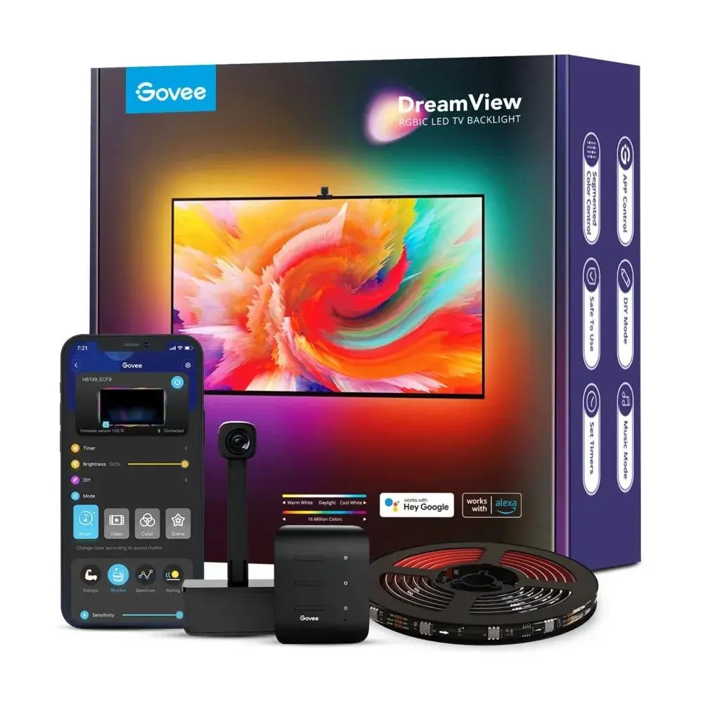 Govee H6199 dla telewizorów 75-85 cali, Wi-Fi, Bluetooth, RGBIC