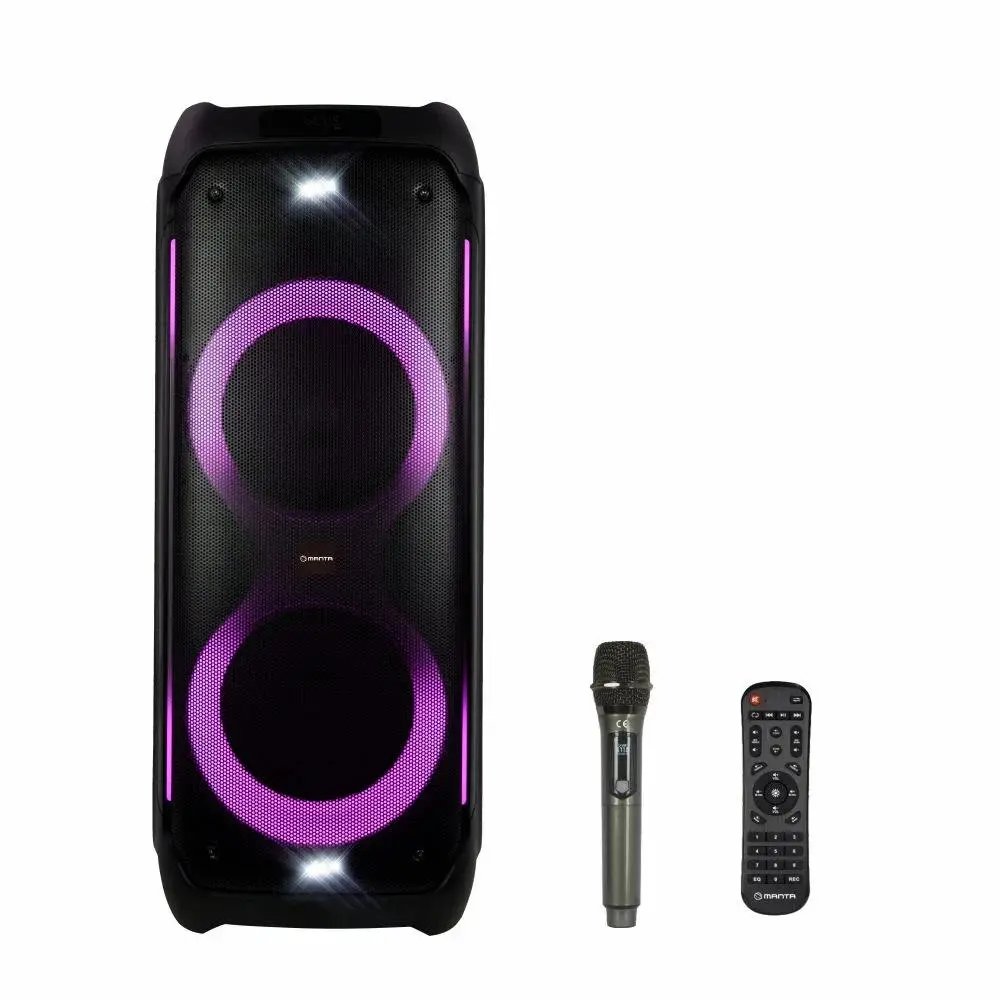 Manta ATHOS SPK1001B300 90W Bluetooth Radio FM Mikrofon Karaoke Czarny