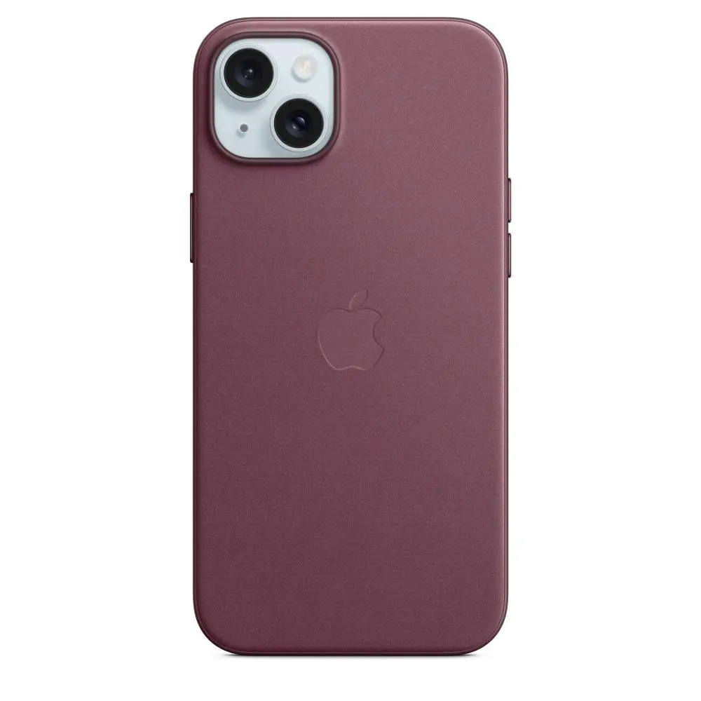 Apple z tkaniny FineWoven z MagSafe do iPhone 15 Plus Rubinowa morwa