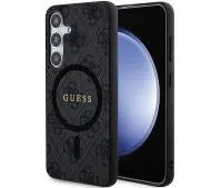 Guess 4G Collection Leather Metal Logo MagSafe GUHMS24SG4GFRK do Galaxy S24 Czarny