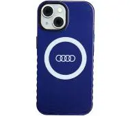 AUDI IML Big Logo MagSafe Case AU-IMLMIP15-Q5/D2-BE do iPhone 15 Niebieski