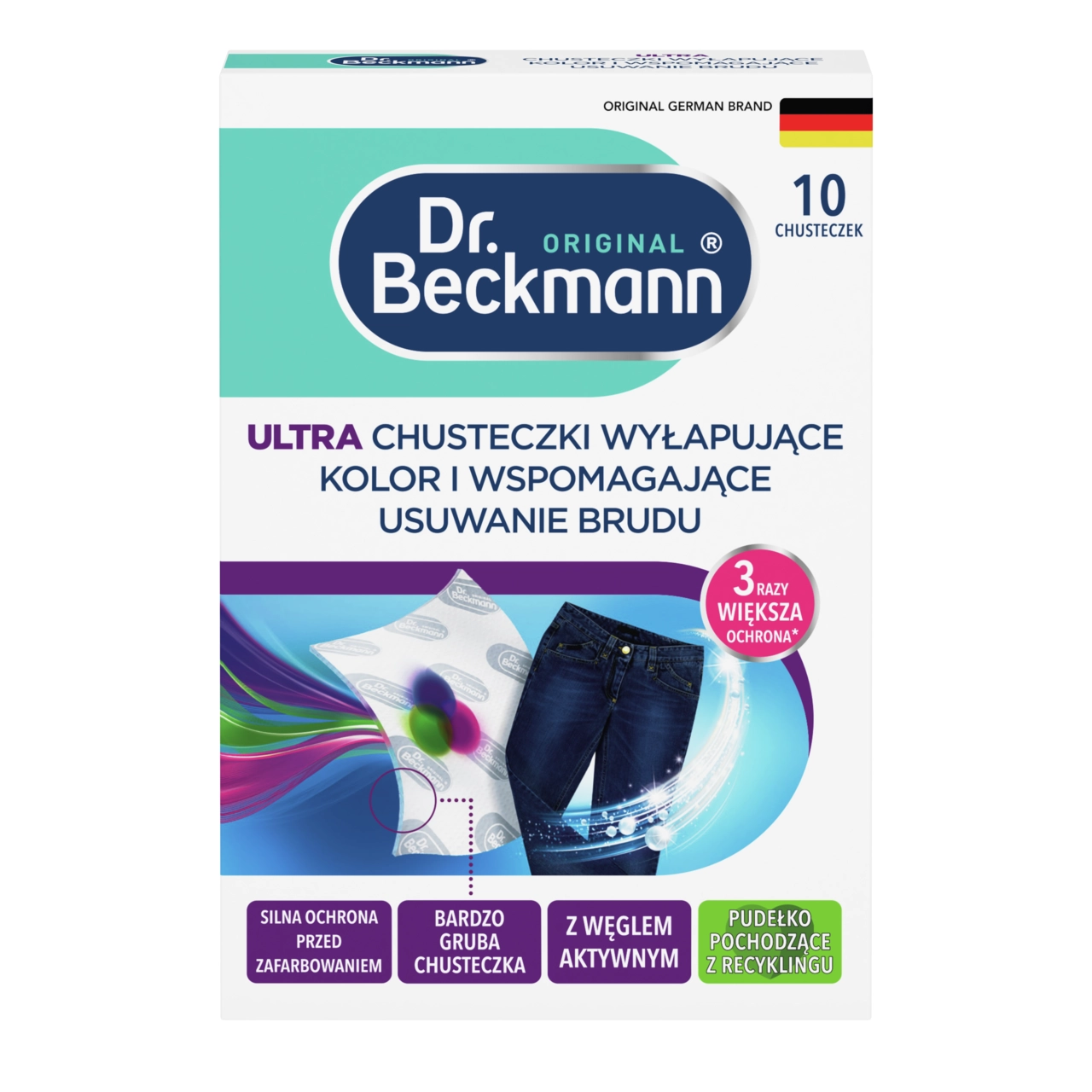 Dr. Beckmann wyłapujące kolor i wspomagające usuwanie brudu 10szt