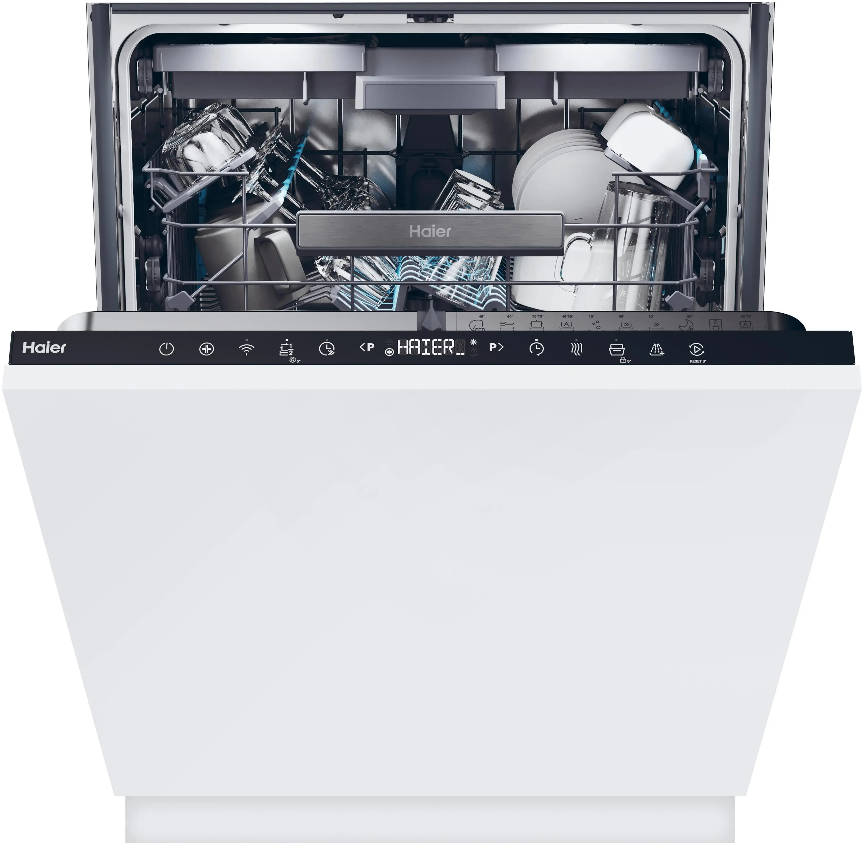 Haier Washlens Plus SXI 6B0S3FSBV 59,7cm Automatyczne otwieranie drzwi Szuflada na sztućce Zdalne sterowanie