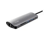 Trust Dalyx 7w1 USB-C Szary