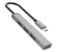 Orico AH-13-GY-EP-HW USB-C USB-A 5Gbps 3xUSB-A 2.0 Aluminiowy