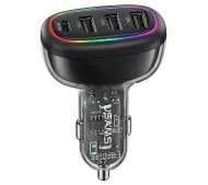 USAMS 1xUSB-C 3xUSB-A C34 48W 3A+C PD Fast Charge Czarny