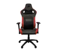 Corsair T3 Rush Gamingowy do 120kg Tkanina Szaro-czerwony