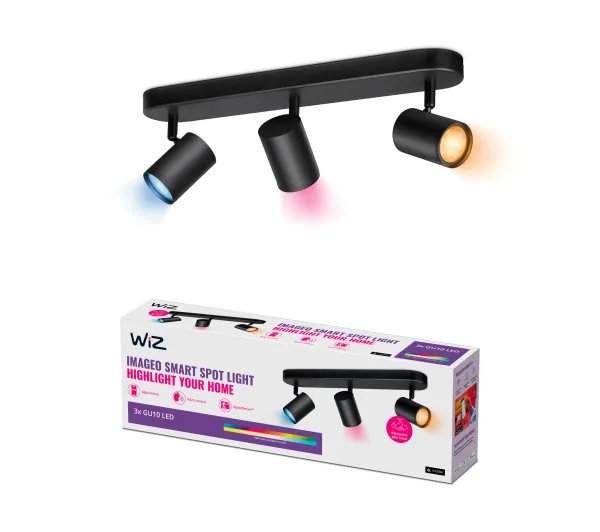 WiZ Imageo 3x GU10 LED Czarny