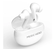 Music Hero TWS X-BEAT Dokanałowe Bluetooth Biały