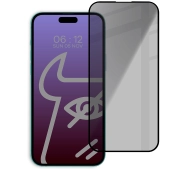Bizon prywatyzujące pełne Edge Shadow do iPhone 15 Pro Przyciemniane