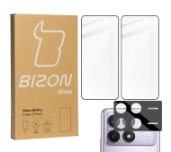 Bizon 2x szkło + szybka na aparat Edge 2 Pack do Poco X6 Pro