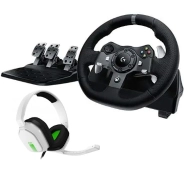 Logitech G920 z pedałami do Xbox Series X/S, Xbox One, PC Force Feedback + słuchawki Astro A10 Biały