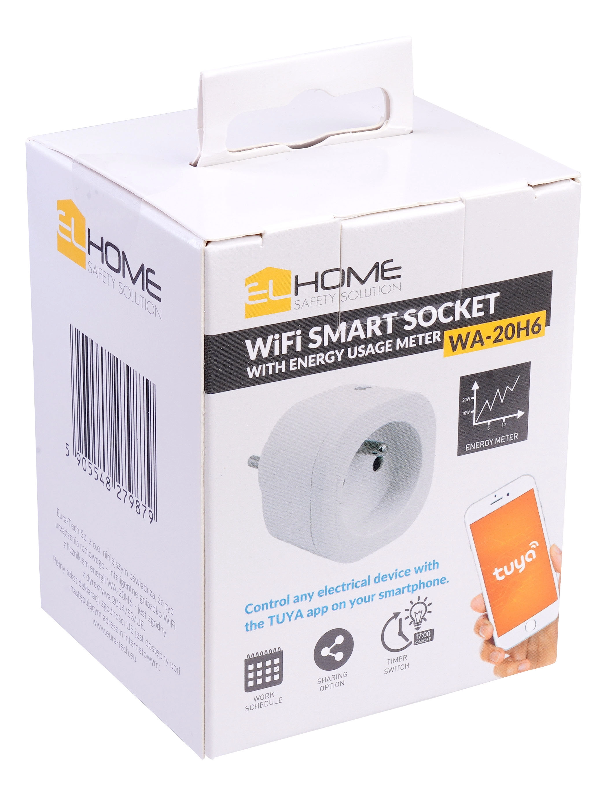 Eura-Tech z licznikiem energii EL HOME WA-20H6 Biały