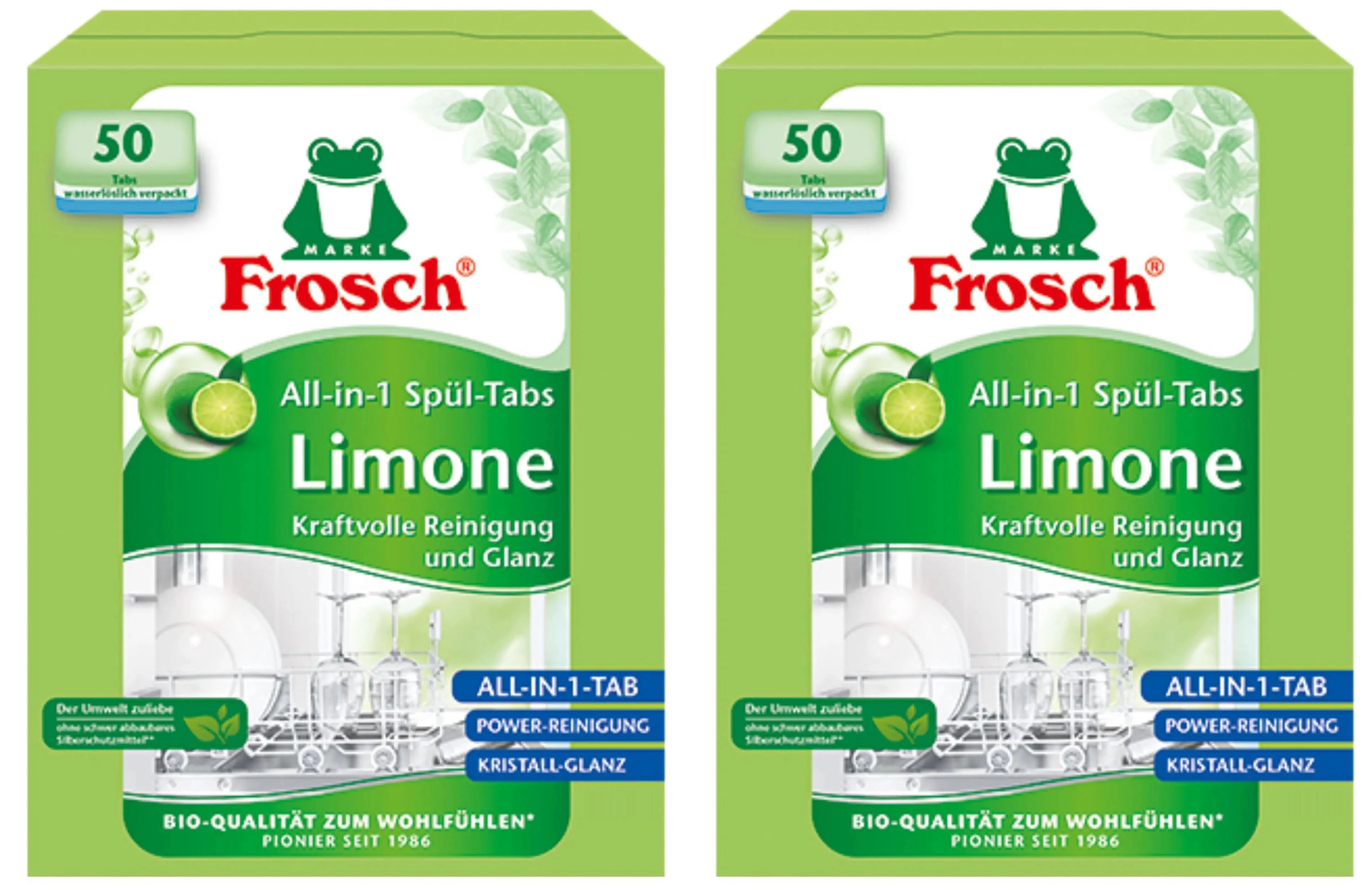 Frosch All in 1 limonkowe zestaw 2 x 50szt.
