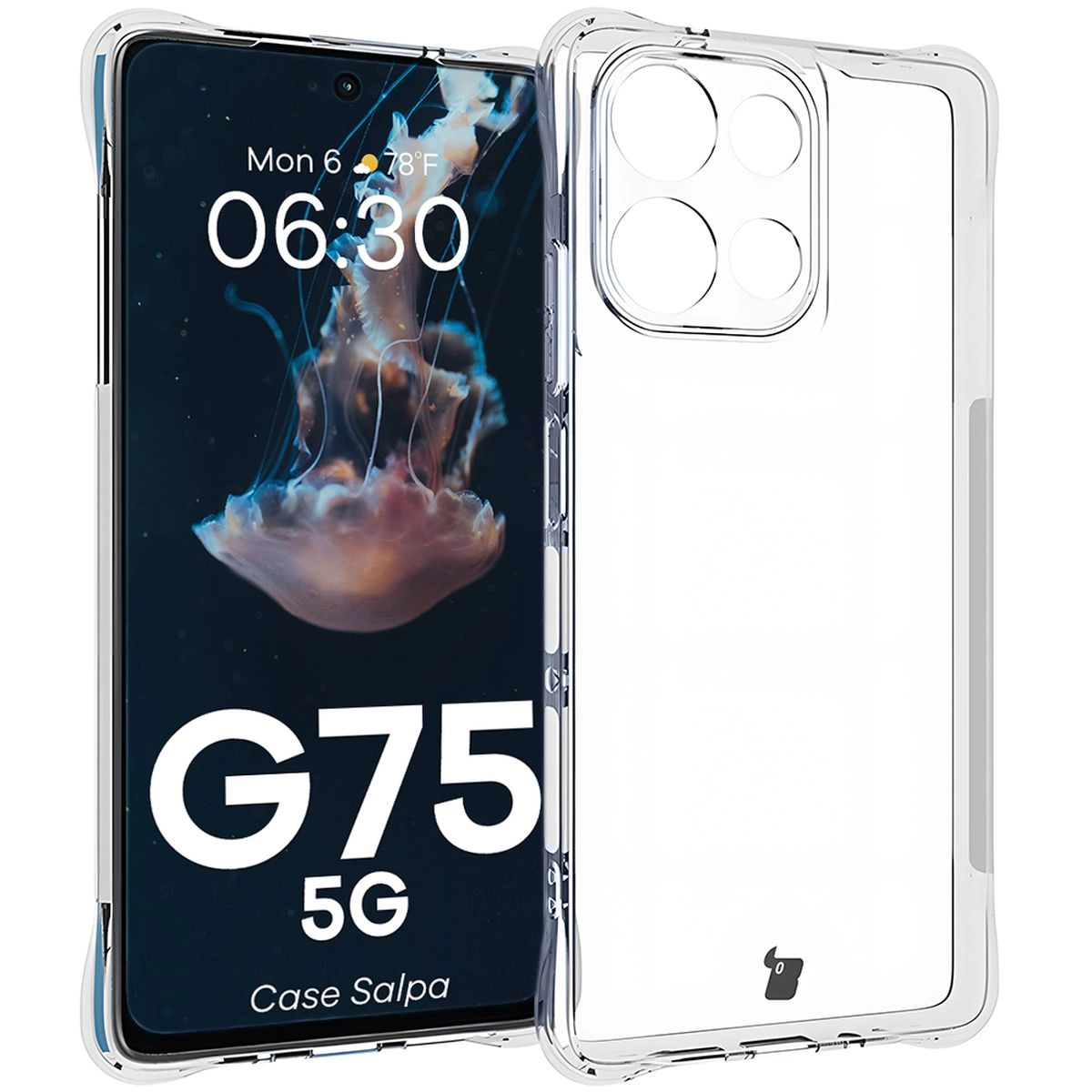 Bizon Elastyczne Salpa do Motorola Moto G75 5G Przezroczysty