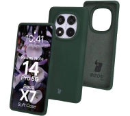 Bizon Silikonowe Soft do Xiaomi Redmi Note 14 Pro 5G/Poco X7 Ciemnozielony
