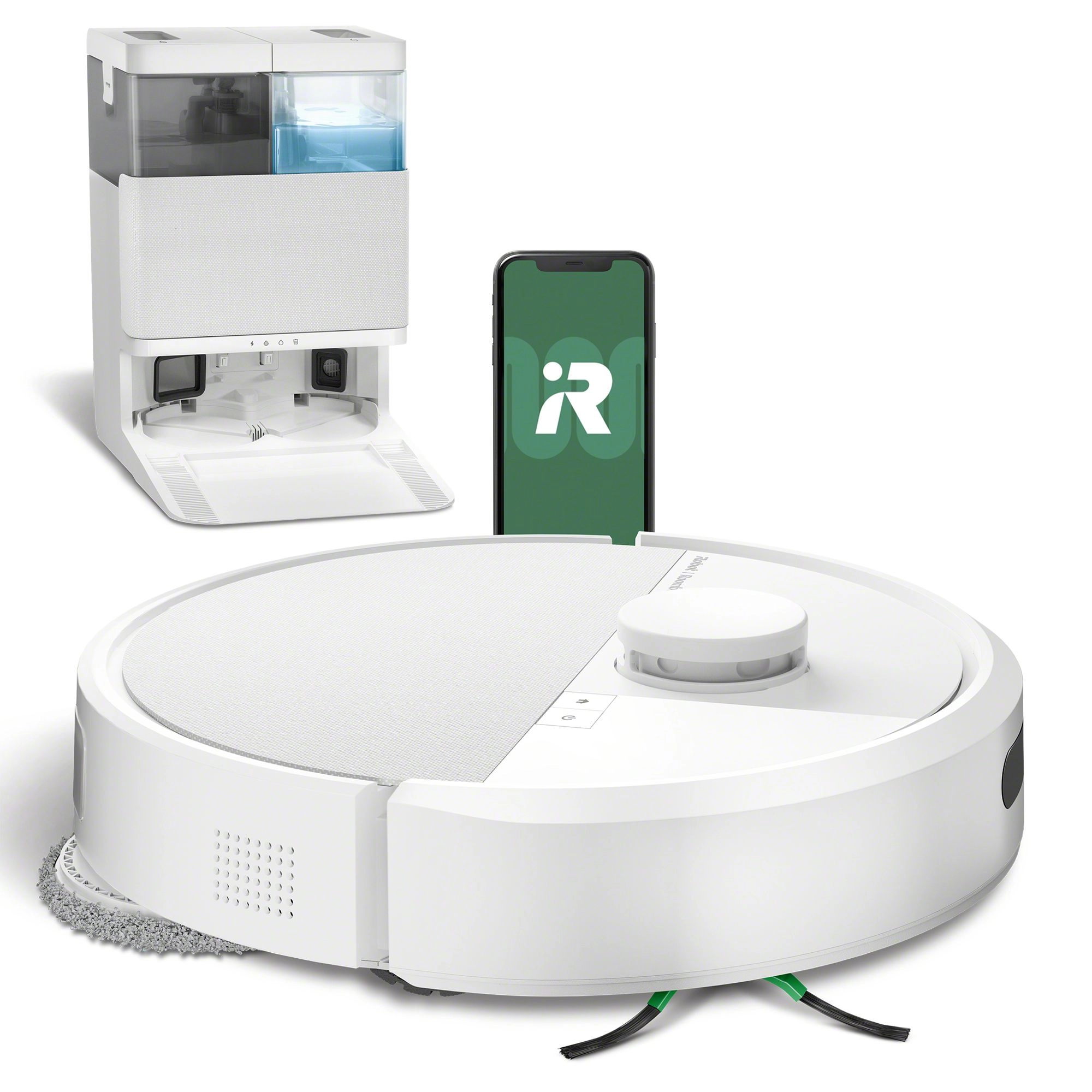 iRobot Roomba Plus 405 Combo Funkcja mopowania Stacja oczyszczająca Tworzenie mapy pomieszczenia 68dB Biały