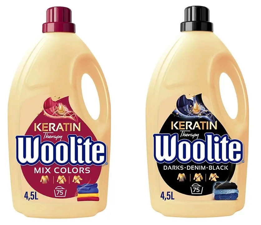 Woolite Keratin Therapy Dark + Keratin Therapy Color 150 prań 2 x 4,5l
