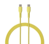 QUALO USB-C do USB-C 1,5m 3A Żółty