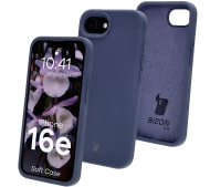 Bizon Silikonowe Soft do iPhone 16e Granatowy