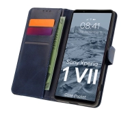 Bizon z klapką Pocket do Sony Xperia 1 VII Granatowy