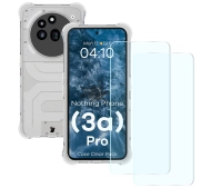 Bizon elastyczne etui Salpa + 2x szkło hartowane Clear Pack do Nothing Phone 3a Pro