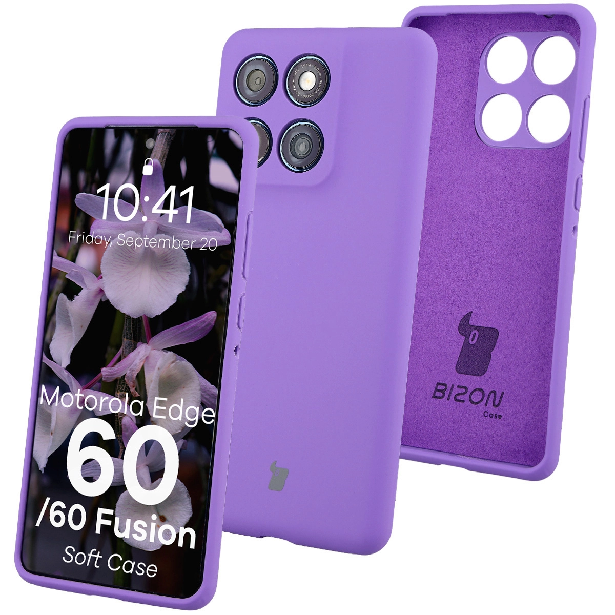 Bizon Soft do Motorola Edge 60 Fusion / Motorola Edge 60 Fioletowy