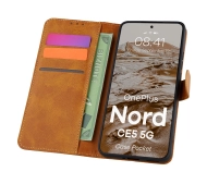 Bizon z klapką Pocket do OnePlus Nord CE5 Brązowy