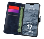 Bizon z klapką Pocket do Apple iPhone 17 Pro Max Granatowy