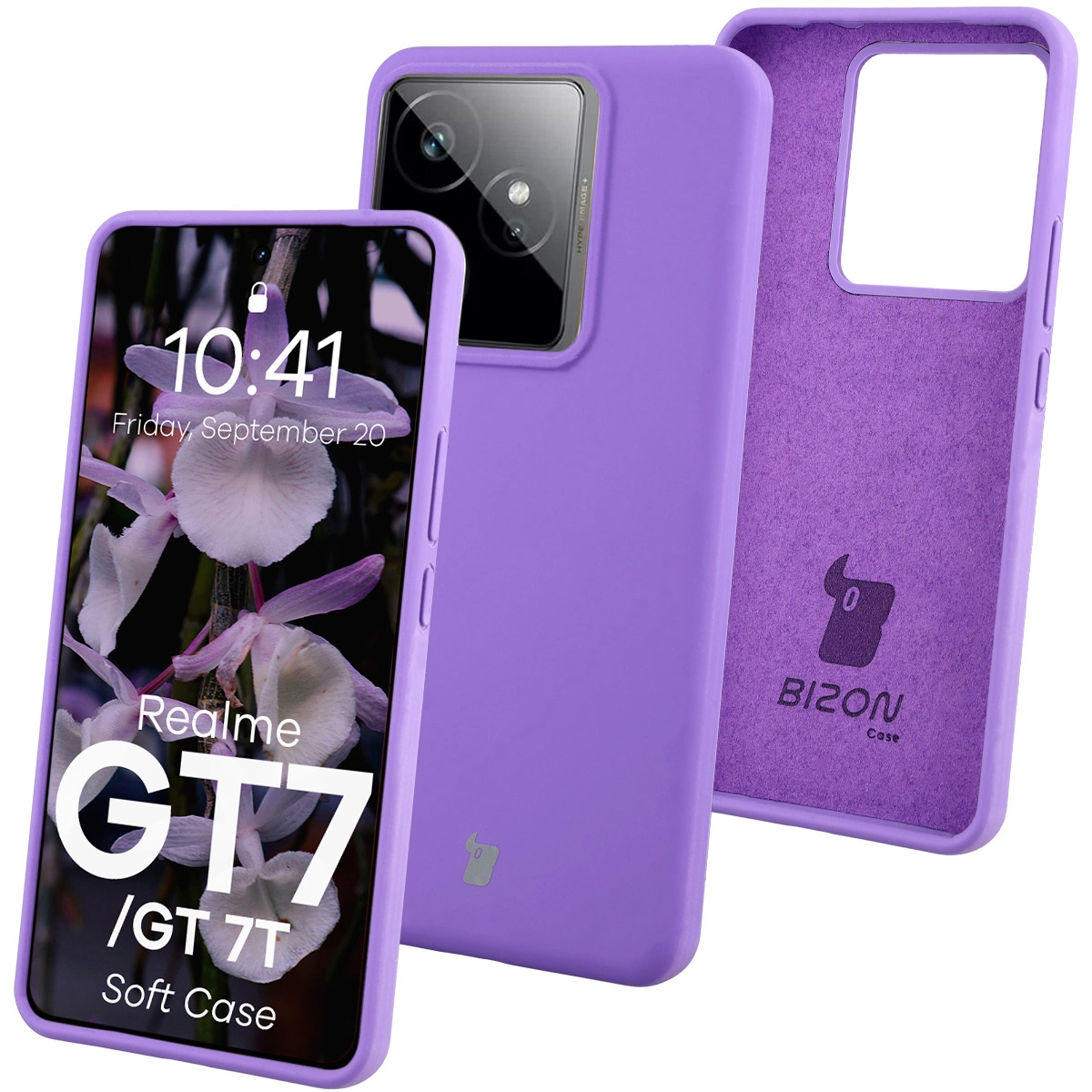 Bizon Soft do Realme GT 7 / Realme GT 7T Fioletowy