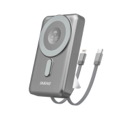 Dudao K29 10000mAh Wbudowany kabel USB-C Lightning MagSafe 20W Szary