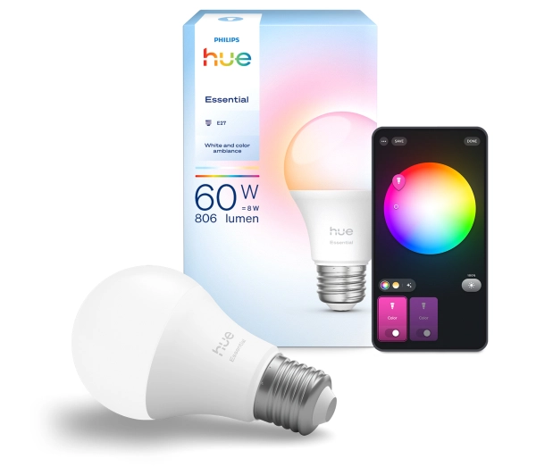 Philips Hue Essential White and Colour Ambiance 806 A60 E27