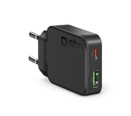 SBS Slim Wall Czarger GAN PD 45W Czarny
