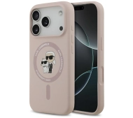 Karl Lagerfeld Silicone Karl&Choupette Ring MagSafe do iPhone 17 Pro Różowy