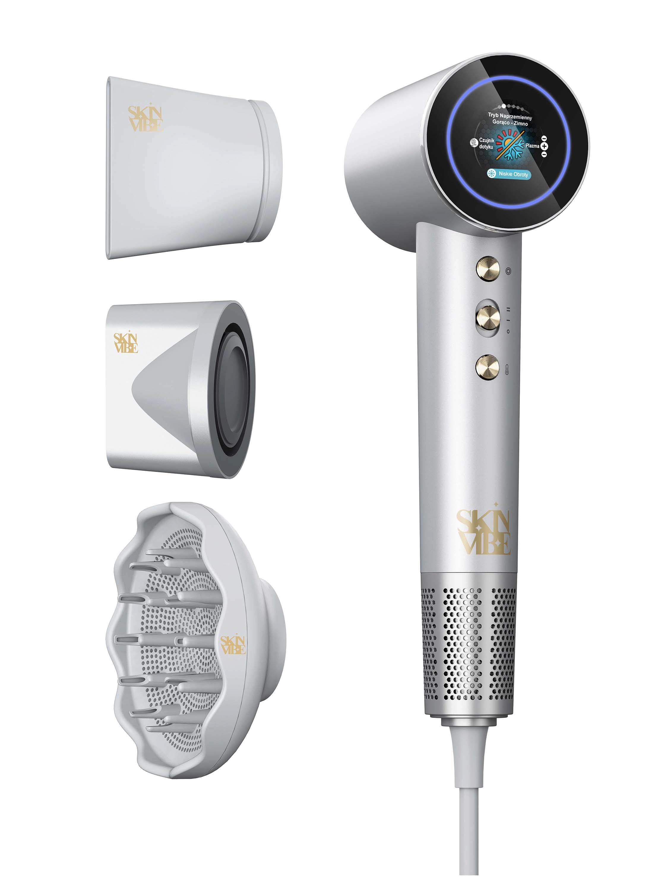 SkinVibe Aurea Family X Plasma SV-001SL Jonizacja Dyfuzor Zimny nawiew 1600W 2 prędkości 4 temperatury