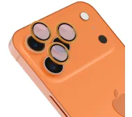 Bizon na aparat z aplikatorem Snap Lens do iPhone 17 Pro / 17 Pro Max, pomarańczowa ramka