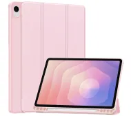 Bizon Case Tab Lizard z klapką do Samsung Galaxy Tab S11 Różowy