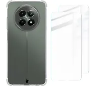 Bizon elastyczne etui + 2x szkło hartowane Clear Pack do Realme 12 / 12x